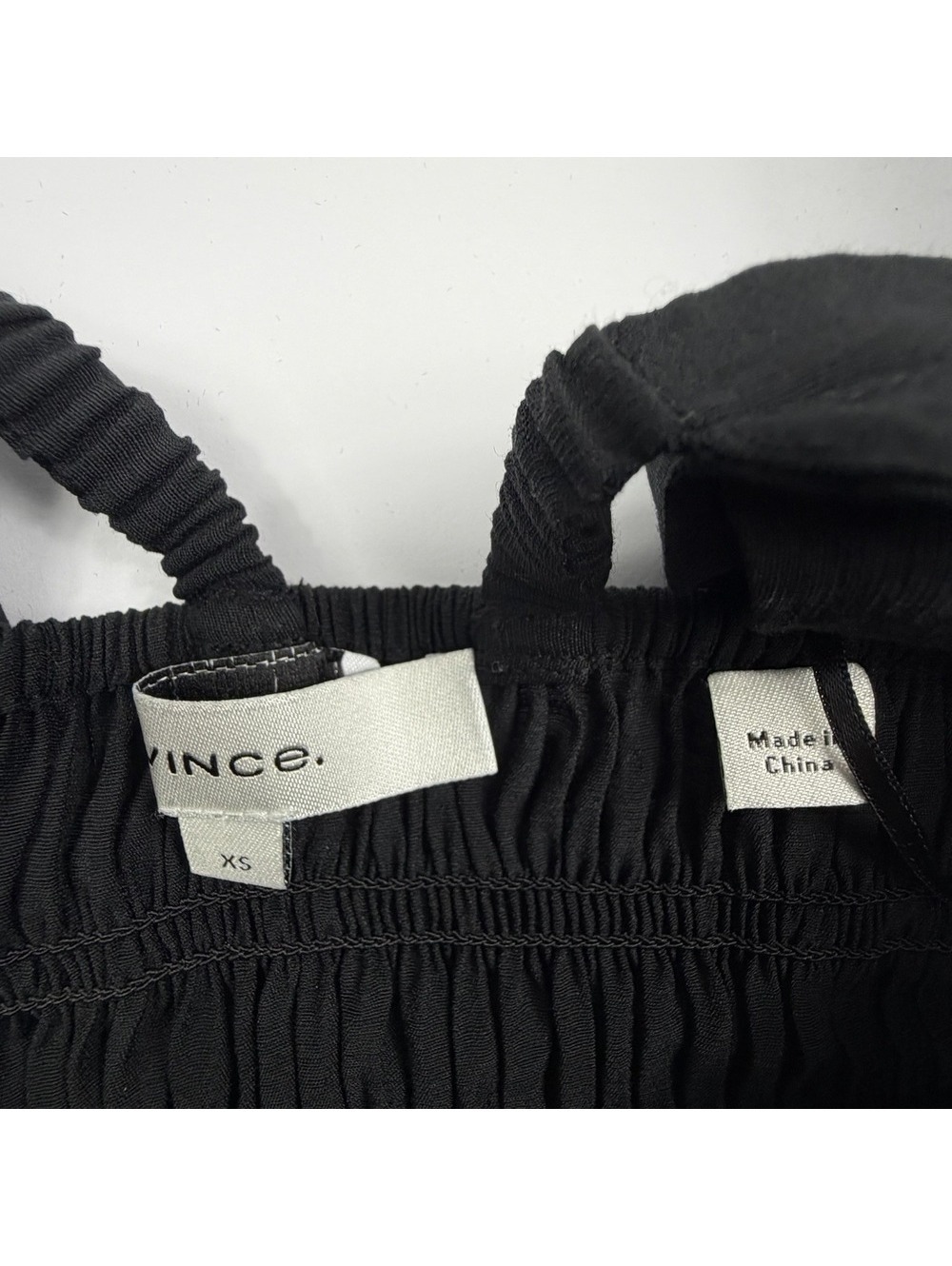 Vince Women's Flutter Strap Blouse Black Size XS Chic Contemporary Feminine